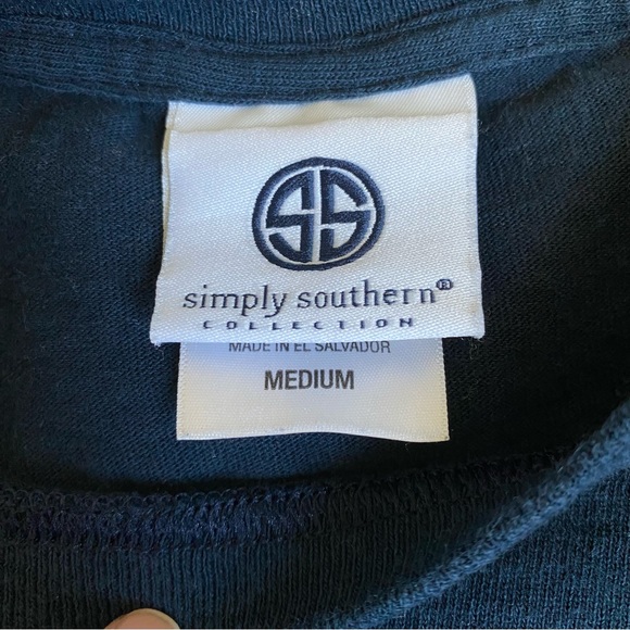 Simply Southern Navy Blue and Hot Pink Zebra Tee Shine Bright - Picture 3 of 11